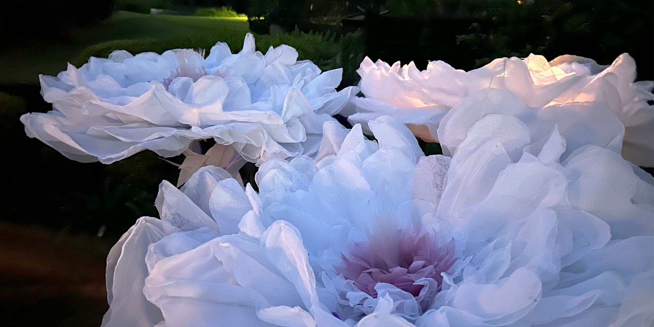 White Fabric Flower