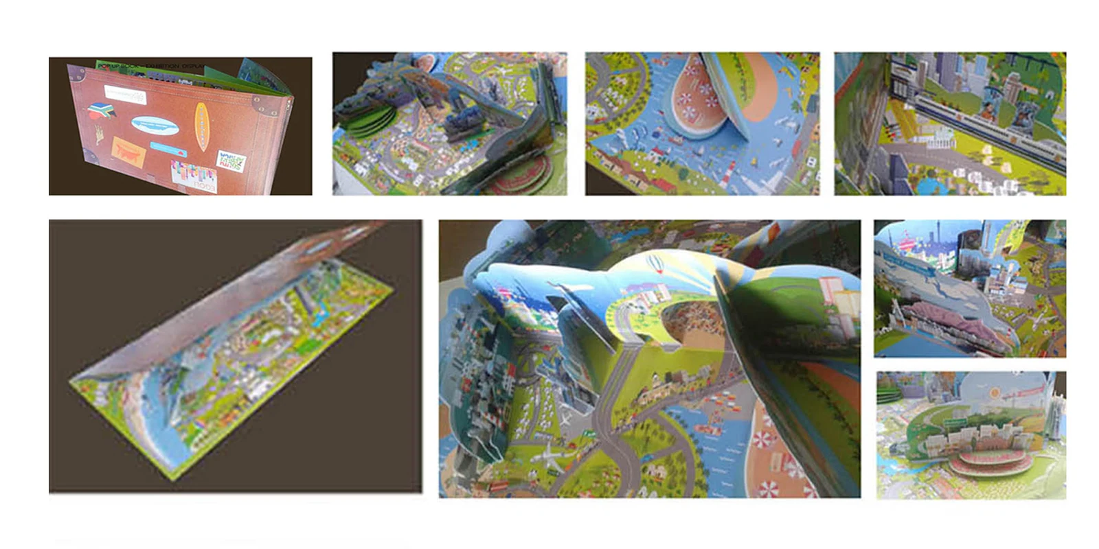 Pop-up paper maps of South African landscapes